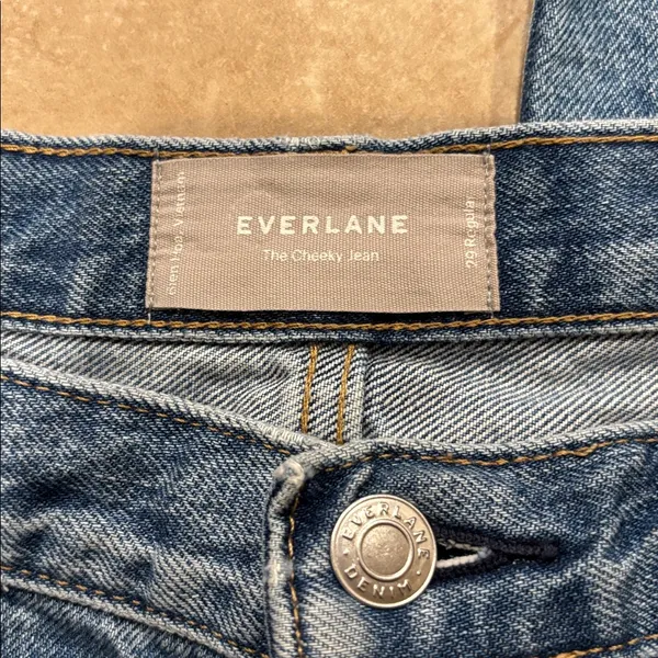 Everlane Medium Wash Cheeky Straight Jean - Image 2