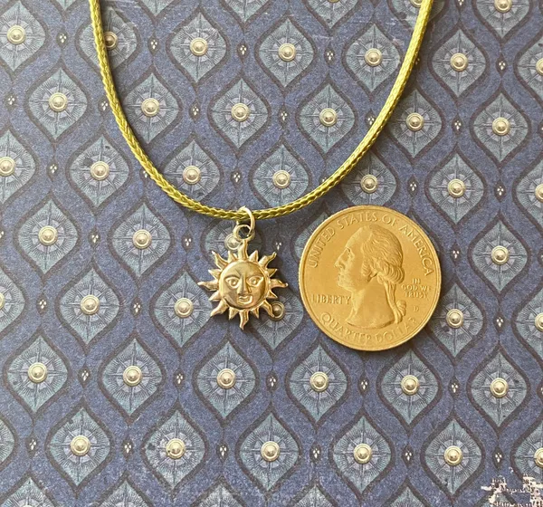 stainless steel sun boho retro vintage style necklace☀️ - Image 6