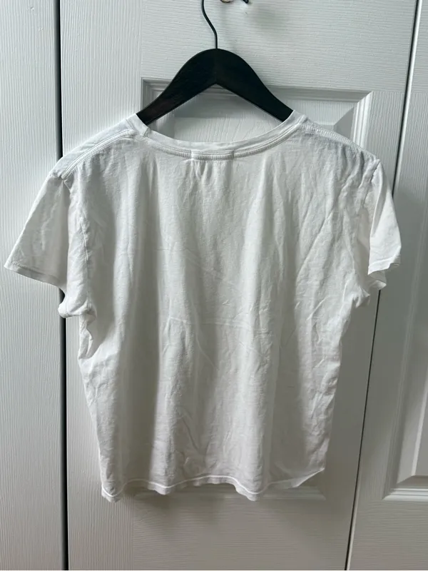 Perfectwhitetee Harley Cotton Boxy Crewneck Tee in White - Image 3