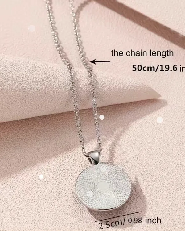 Eye Round Colorful Alloy Pendant Charm Necklace, Silver Plated *Faux Fashion Je - Image 7