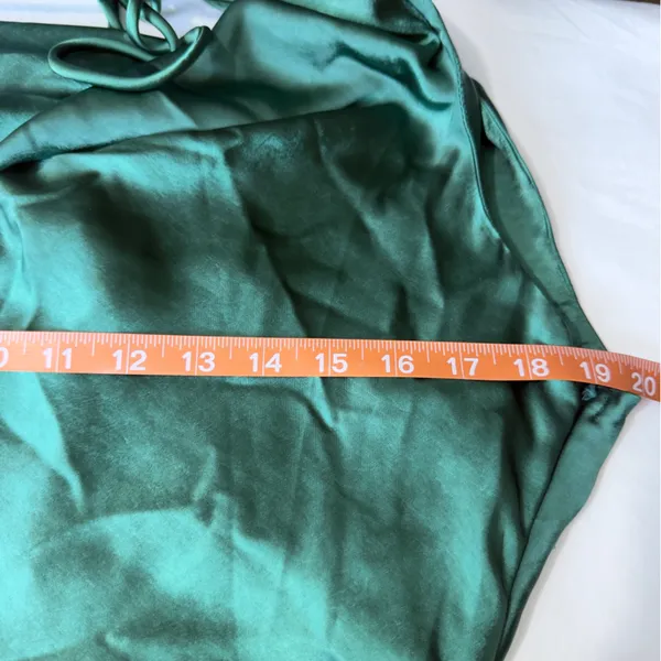 Here Comes The Sun Forest Green Women’s Maxi Dress L – Deep Back, Evening, NWT - Image 13