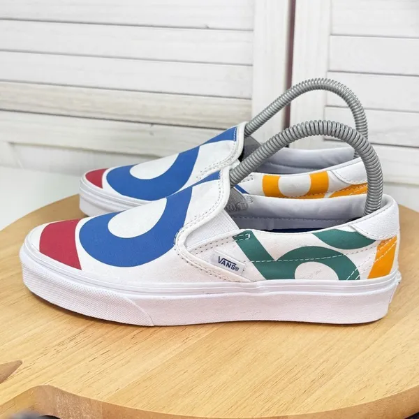 Vans Era 59 Deck Club 66 Sail Slip On Sneakers‎ White Multi 5.5 Men 7 Women - Image 4