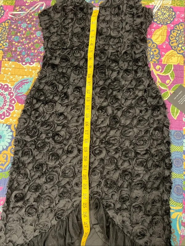 Lulu's Black Rosette Midi Dress with Tulle Ruffle Hem - Image 11