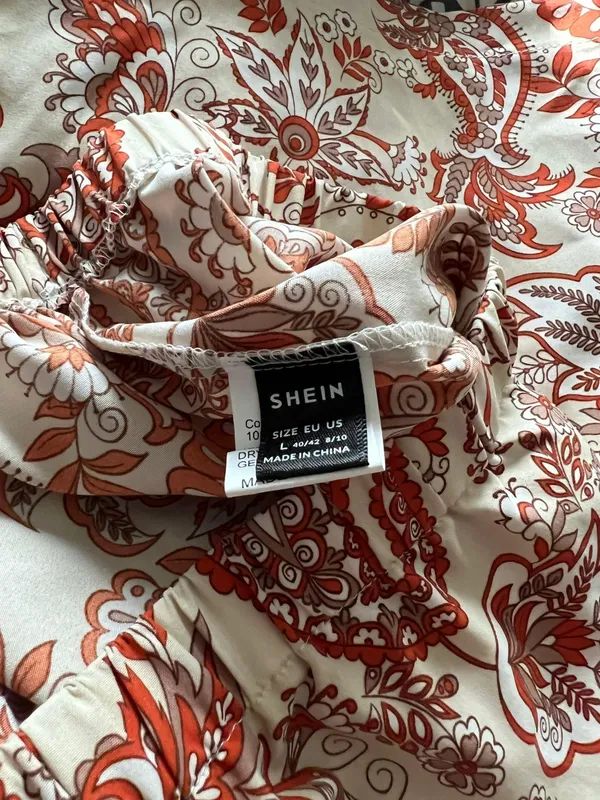 SheIn Floral & Paisley Print Tube Top & Wide Leg Pants - Image 3