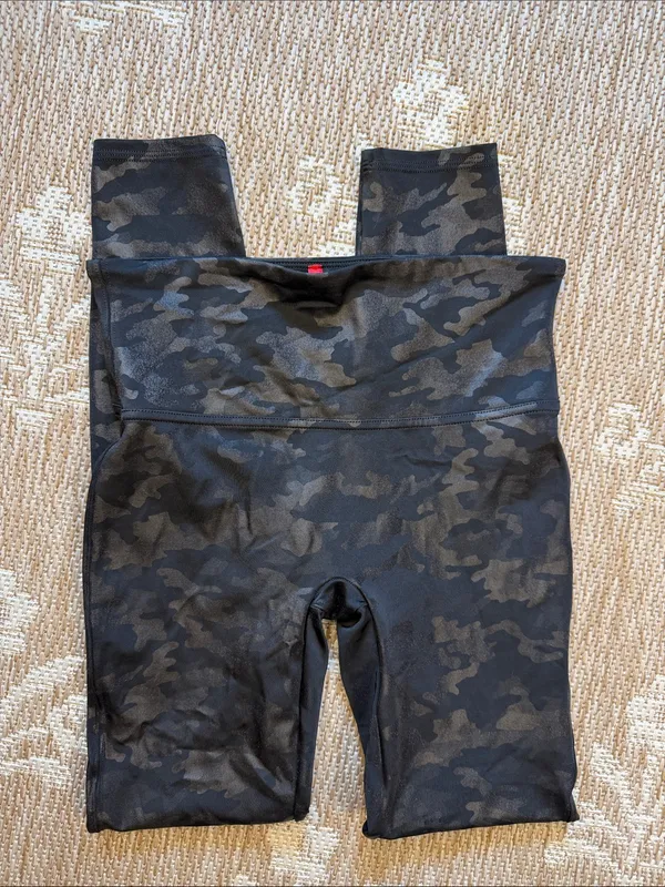 SPANX  Black Camo High-Waist Leggings - Image 3
