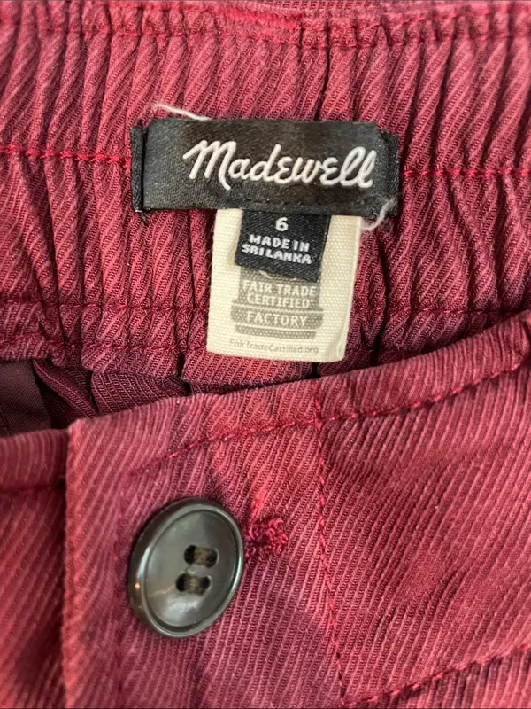 MADEWELL The Neale Straight-Leg Pant in Drapeweave in Cabernet Size 6 - Image 12