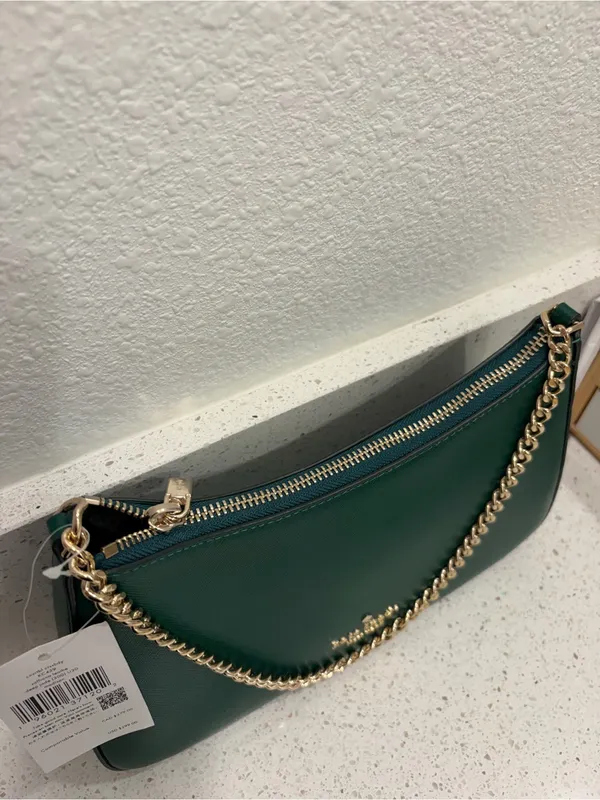 Kate Spade New York Madison Saffiano Leather Convertible Crossbody Deep Jade New - Image 4