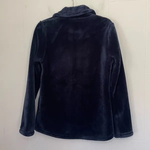 32 Degree HEAT Full Zip Fuzzy Jacket Blue Pockets Soft Women’s Size M - Image 2