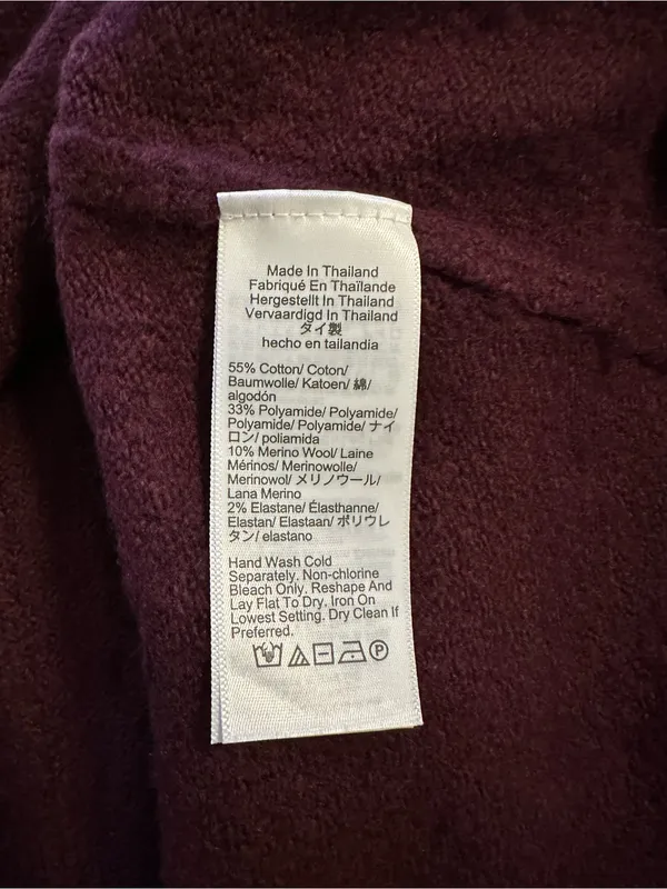 Madewell Wool Blend Sweater Mini Dress dark pomegranate color NY269 Size S NWT - Image 8
