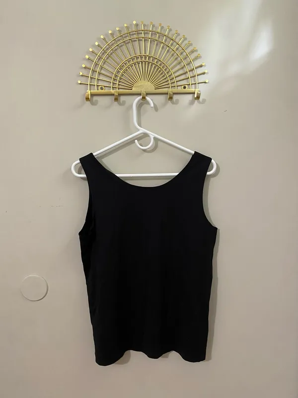 Chico's Black Scoop Neck Tank Top - Image 2