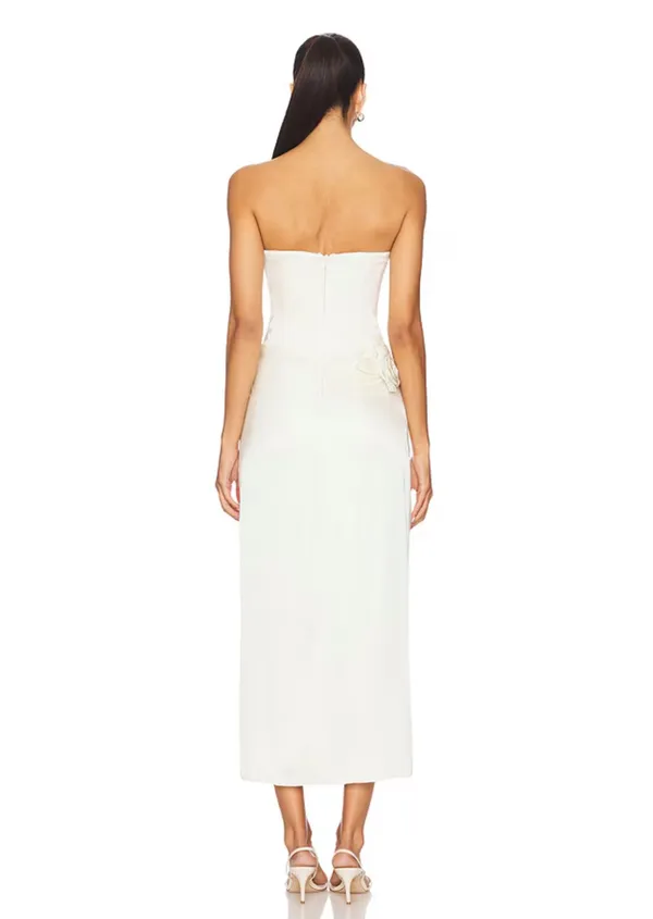 Lpa Ilaria Corset Midi Dress In Ivory - Image 3