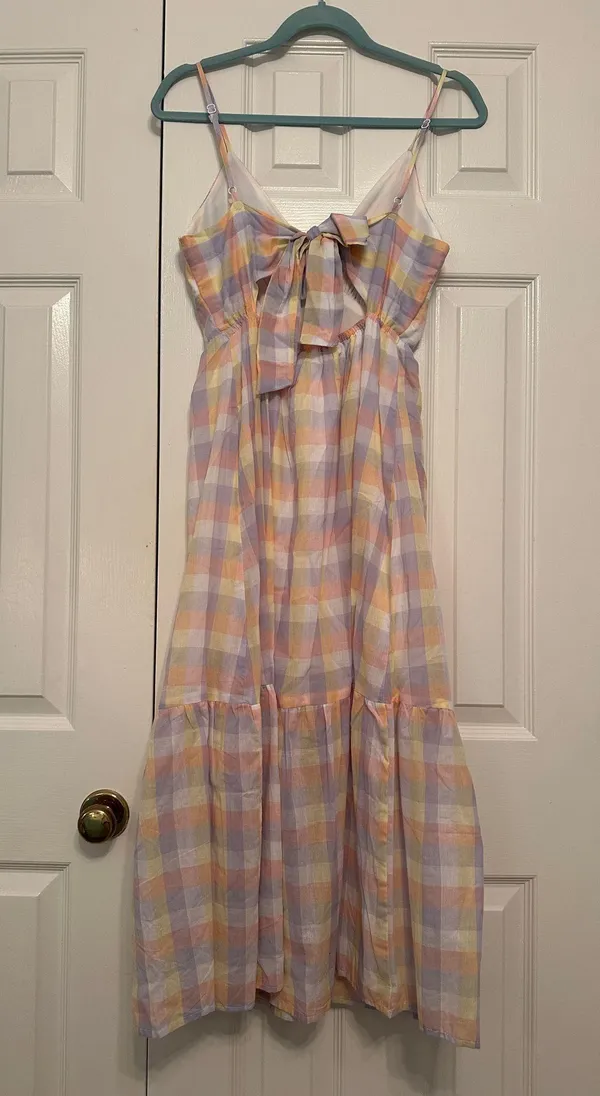 Jessica Simpson Pastel Gingham Maxi Dress - Image 3