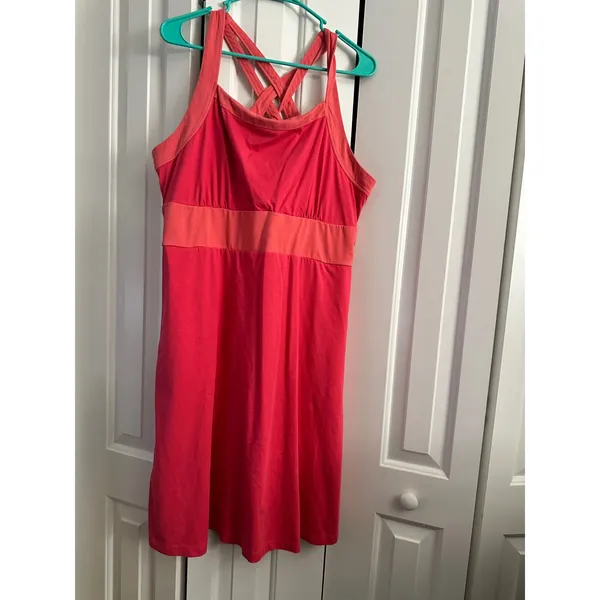 Cabela's Coral Pink Dress XL Sleeveless Athletic‎ Casual Sundress Criss Cross - Image 3