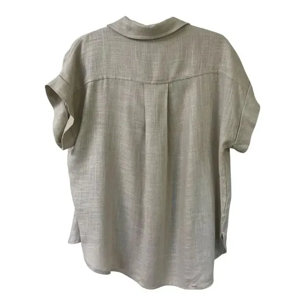 Bohme linen blend pullover top beige sz medium - Image 2
