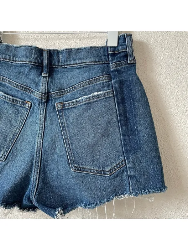 Abercrombie & Fitch The Mom Short High Rise Size 28 / 6 Denim Cutoff Festival - Image 4