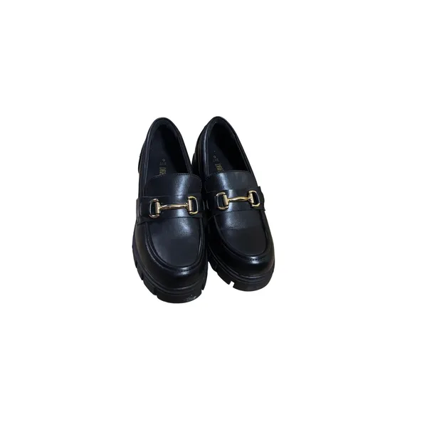 Dream Paris Womens Chunky Platform Loafers Size 6 Black Horsebit Lug Sole Goth - Image 2