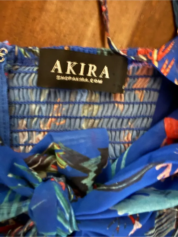 Akira Promise Falls Tie Front Open Midriff Maxi Dress Large - Image 5
