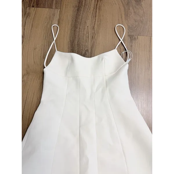 Zara White Cream Mini Dress Open Back Bachelorette Bridal Wedding Party - Image 3