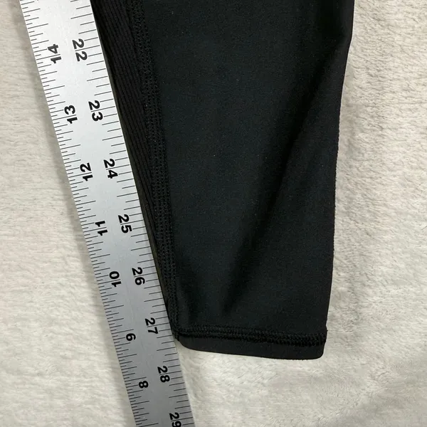 Alo Yoga High-Waist Moto Legging Black Ribbed Mesh Performance W0245R Size XS - Image 5