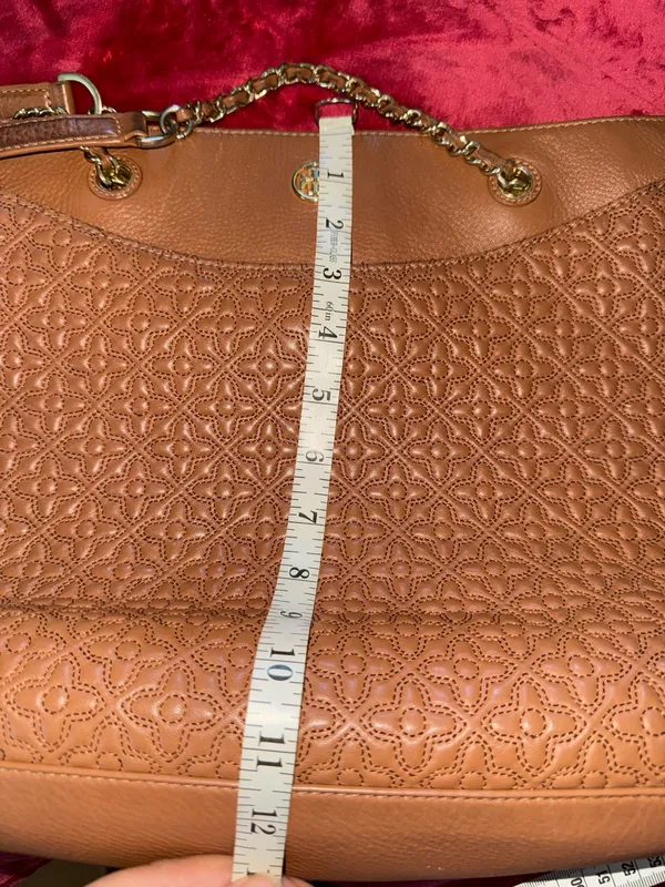Tory Burch Bryant Embossed Leather Tote braw - Image 5