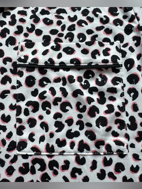 Kate Spade New York Pajama Top S Collared Button Down Leopard Animal Print NWOT - Image 3