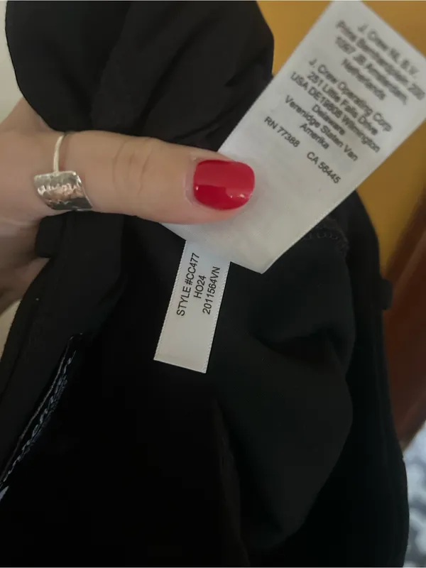 J. Crew Natalia Pant In Four-season Stretch Carreman Trousers Black NEW Size 0 - Image 8