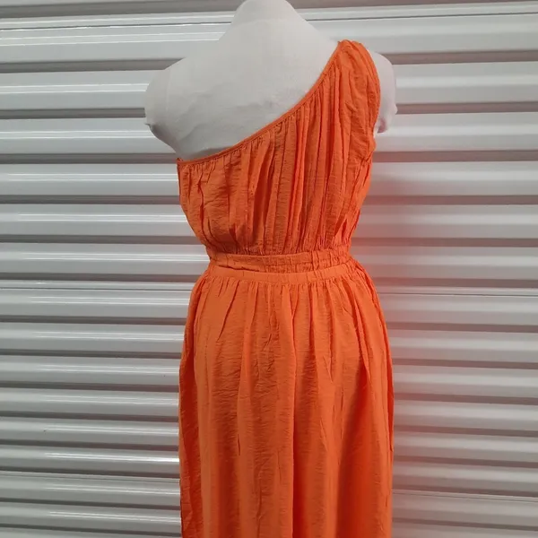 French Connection Faron Dress Womens Size 2 One Shoulder Midi Party Going Out - Image 7