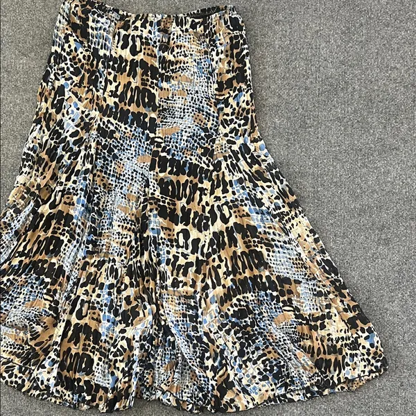 Rafael Leopard Print Midi Skirt Size M Black Size M - Image 6