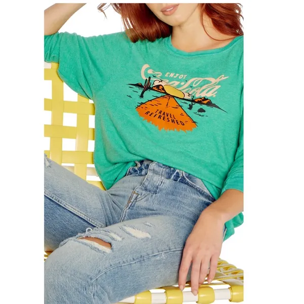 NWT WILDFOX Travel Refreshed Graphic Sweatshirt In Hollywood Green - Image 6