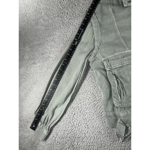 Blanknyc Jacket Women XS Full Zip Linen Utility Steampunk‎ Boho - Image 5