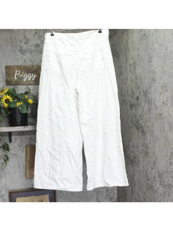 Universal Thread Womens Highest-Rise Palazzo Wide Leg Jeans 94444875 White 14 - Image 2