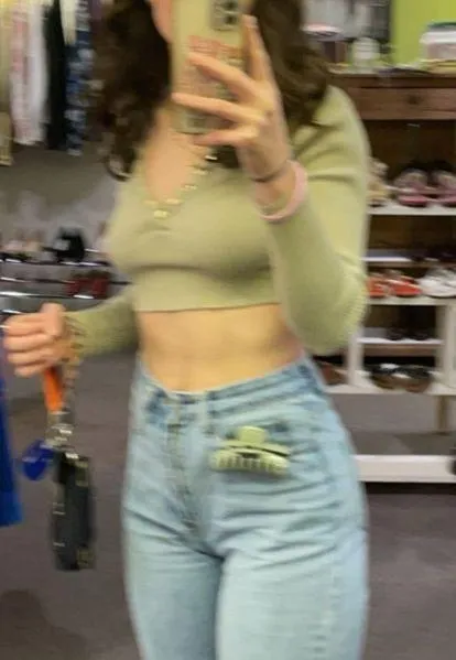 Cropped long sleeve top - Image 4