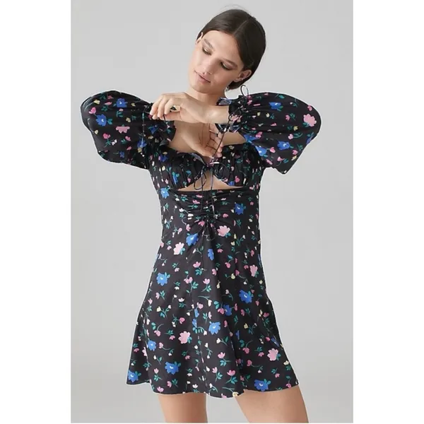 For Love & Lemons Lexi Mini Dress Fliral Coquette Lolita Preppy Whimsy NWT XS S - Image 10