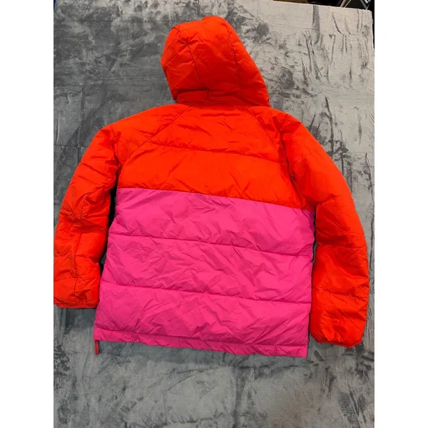 O'Neill Puffer Anorak Jacket Womens Orange Pink Colorblock Originals Medium - Image 5