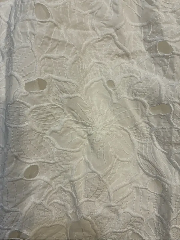 Mac Duggar White Eyelet Midi Skirt - Elegant A-Line - Image 3