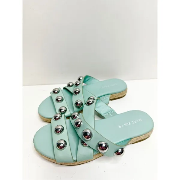 Marc Fisher Sandals Womens Size‎ 6 Green Prisca Crisscross Espadrille Slides - Image 5