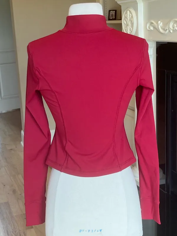 Women's Cranberry Red Active Zip Jacket & Leggings Set New Size XS - Image 7