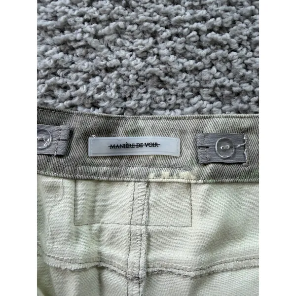 Maniere De Voir Grey Digital Camo Cargo Pants Women Streetwear Utility SIZE10 - Image 8