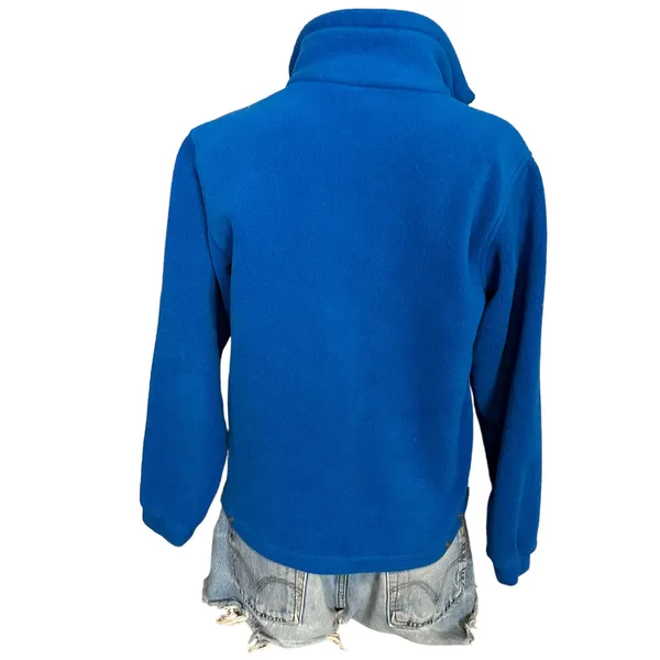 Columbia Fleece Jacket Electric Blue Small Kids 14-16 Full Zip Plush Pockets NEW - Image 5