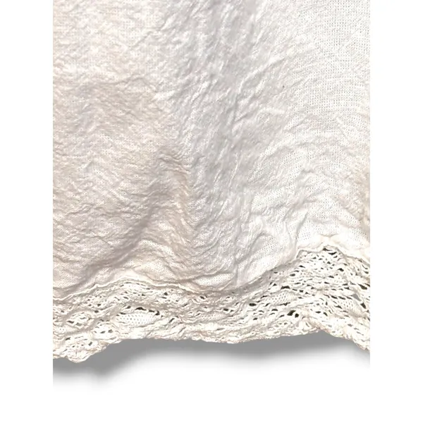 Shoedazzle White Lace Trim Tiered Peasant Midi Skirt Western Boho Cottage Prairie Romantic - Image 5