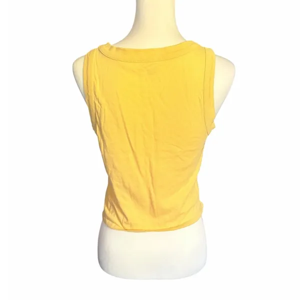 Madewell Softfade Cotton Crop Tank Yellow Small - Image 2