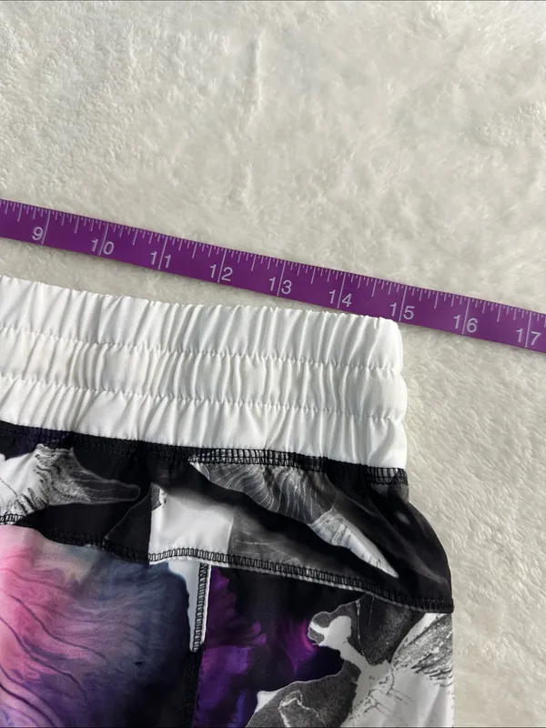 CALIA White Athletic Shorts with Pink & Purple Floral Print - Image 6