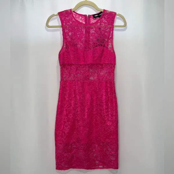 NWT NBD X Naven Lace Dahlia Dress in Pink Glo - Image 5