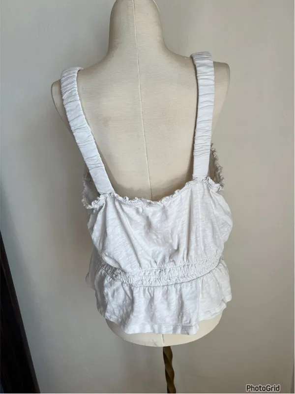 Marine Layer Dylan Smocked Cotton Tank XL - Image 3