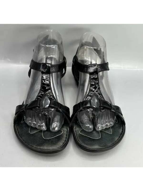 Born Shoes Strappy Sandal Womens 9 Black Adjustable Streetwear Handcrafted - Image 3