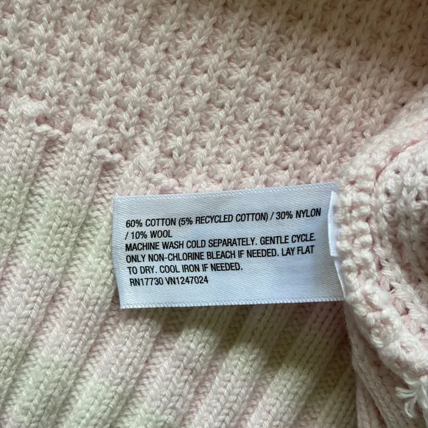 KBB by Kahlana Pink Waffle Knit Oversized Button Front Cardigan Sweater Small - Image 7
