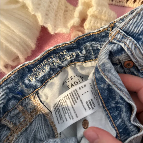 American eagle highest rise baggy straight jeans - Image 2