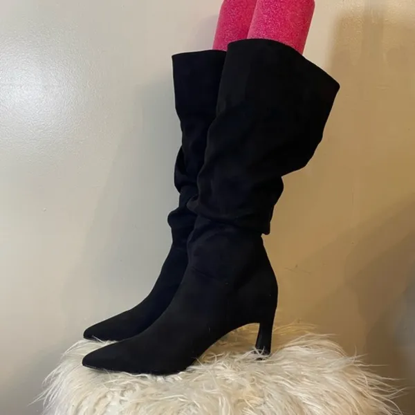 ROBIN STILLETO BOOT JUST FAB WOMENS SZ 8.5 Black - Image 4