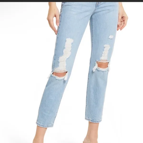 Levi's Wedgie Icon Fit Ripped High Waist Straight Leg Jeans Luxor Found Out 28 - Image 3