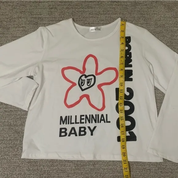 Millenial Baby Shirt‎ - Born in 2001 Flower Eye Long Sleeve - Image 5